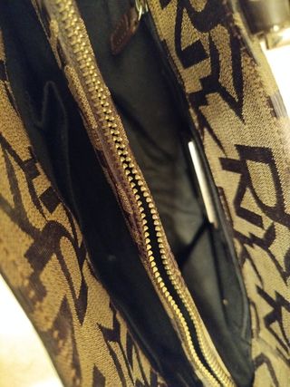Bolso DKNY Beige y marrón Monograma