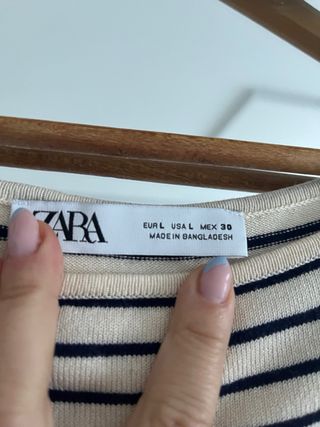 Jersey Zara Rayas Finas Beige