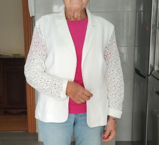 Chaqueta blanca mujer encaje