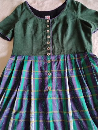 Abito tirolese Lino e cotone Tg L