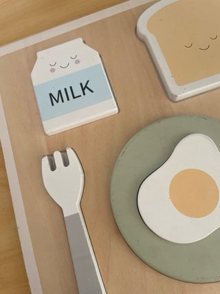 Puzzle madera desayuno infantil