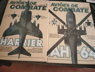 Livros Aviões de Combate - Harrier e AH-64 Usados