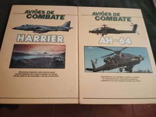Livros Aviões de Combate - Harrier e AH-64 Usados