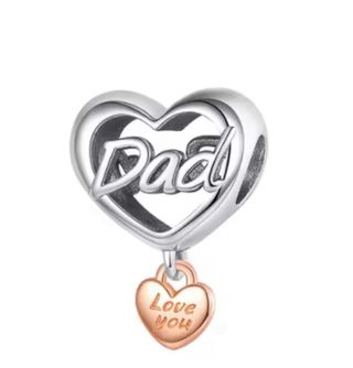 Pulsera plata Uno de 50 y 2 charm