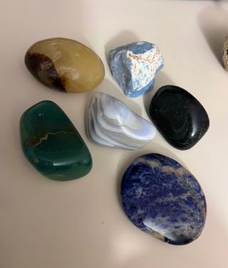 Collezione di 6 pietre minerali