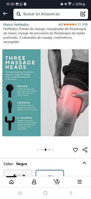 Pistola de Masaje profesional Physio inalámbrica