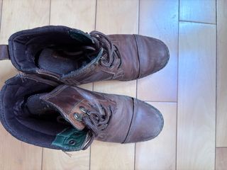 Botines café mujer