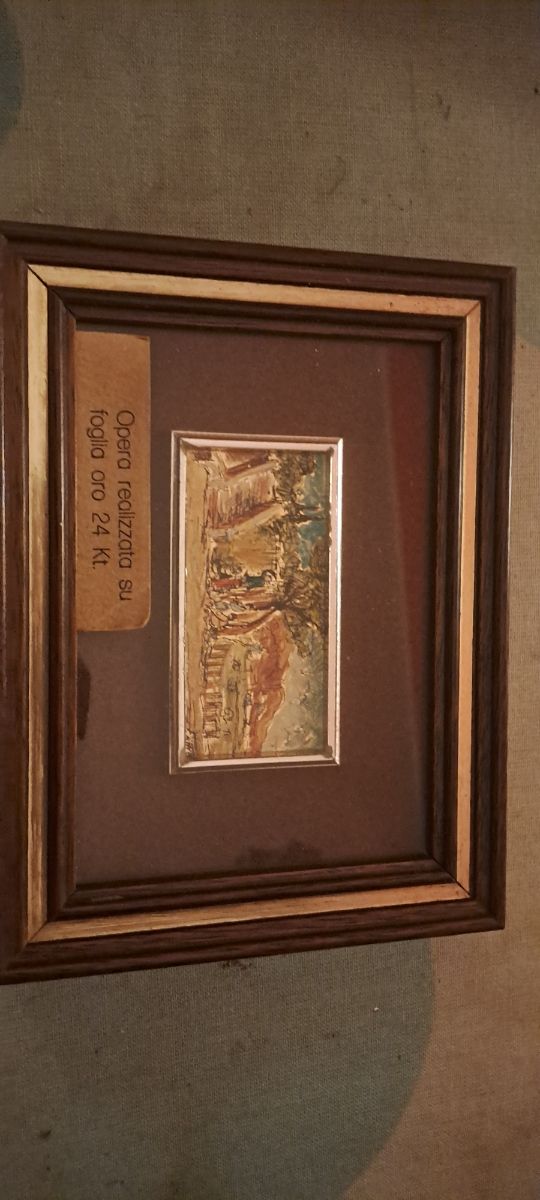 Piccolo quadretto su foglia oro 24 Kt