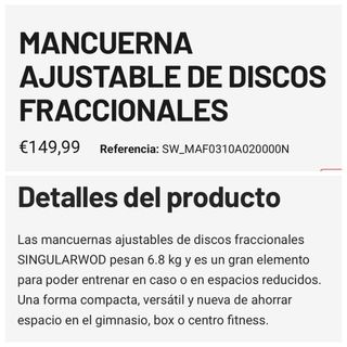Manubri regolabili SingularWOD