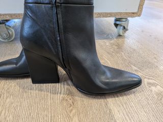 Botas altas Zara cuero negro