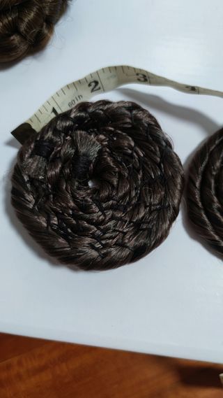 Rodetes fallera niña marrón 8cm