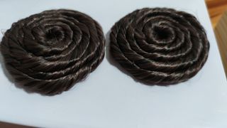 Rodetes fallera niña marrón 8cm