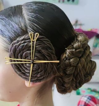 Rodetes fallera niña marrón 8cm