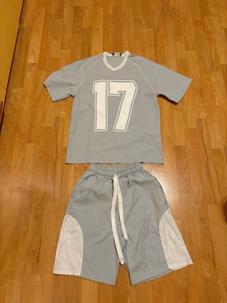Completo sportivo uomo grigio e bianco