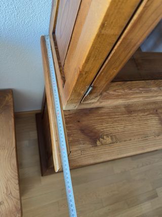 Vitrina de madera/cristal. Made in México. Rústico