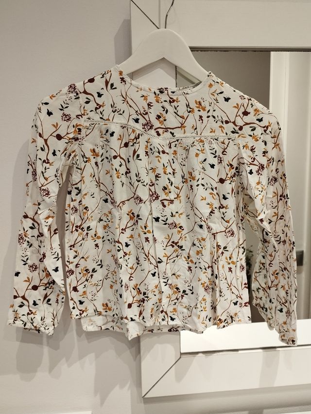 Blusa estampada niña manga larga