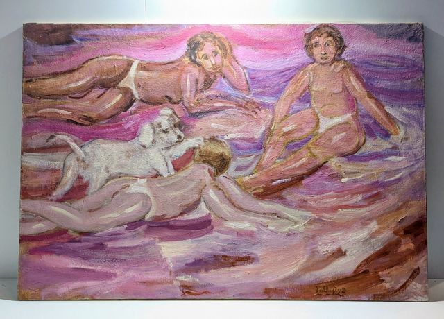 Llopis Beltrá óleo firmado gran formato