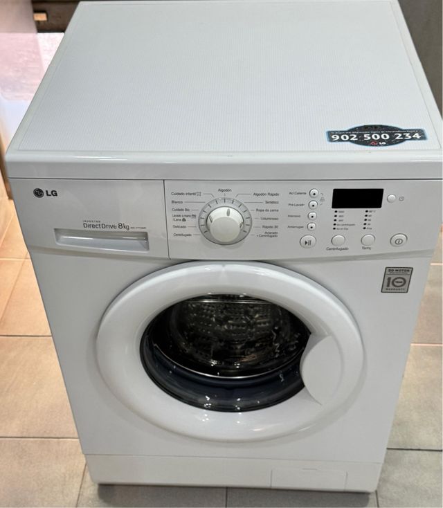 LAVADORA DE CARGA FRONTAL MARCA LG DE 8 KILOS