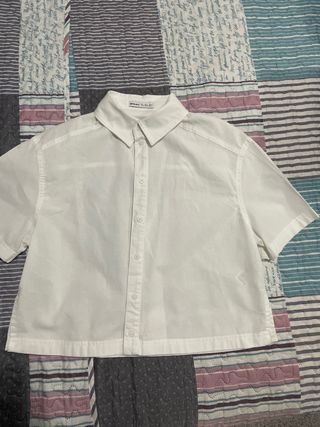 Camisa Bershka blanca mujer talla S