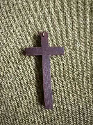Colgante Cruz Madera Marrón