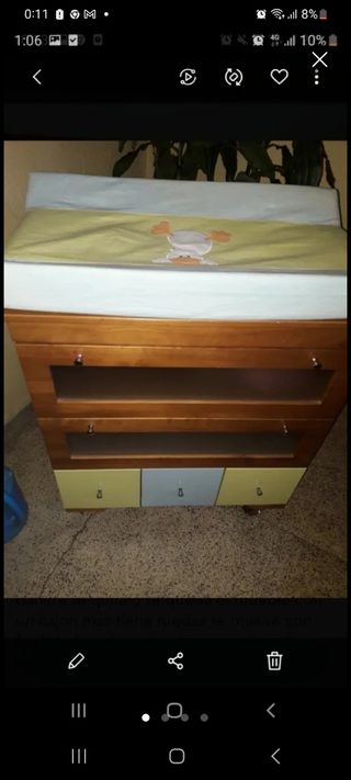 Bañera para bebé con desagüe y cajoneras