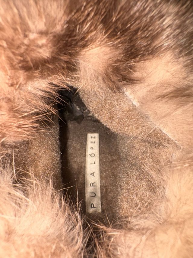 Botas Pura Lopez Piel y Pelo Beige Marrón