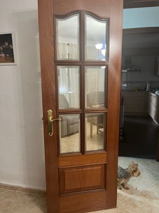 Puertas madera interior acabado brillo 