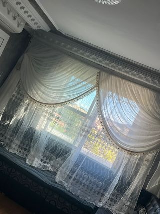 Cortinas Beige y Blancas