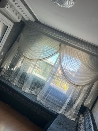 Cortinas Beige y Blancas