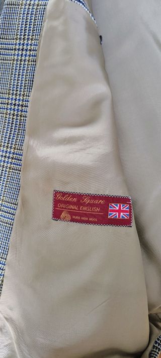 Giacca vintage a quadri blu