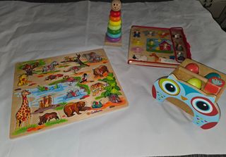 Lote Juguetes Montessori Madera