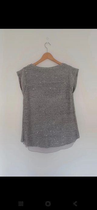 Top de Zara brillante T. M