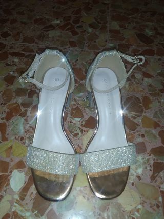 Zapatos de tacón brillantes mujer