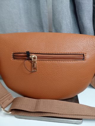 Bolso Riñonera Marrón Piel