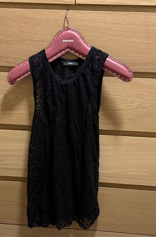 Top Diesel Negro Encaje