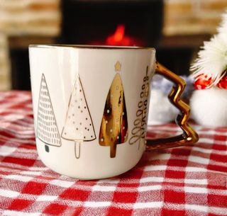Taza Navideña Home Collection Porcelana 350ml