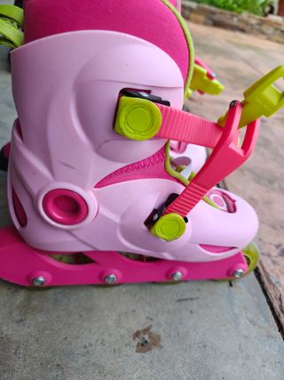Patines en línea infantiles rosas