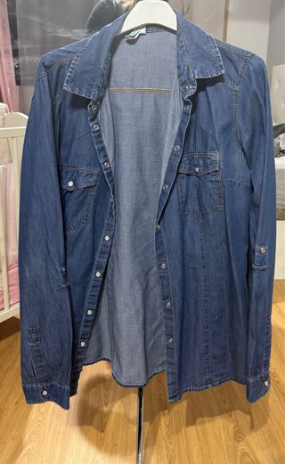 Camisa vaquera azul oscuro 
