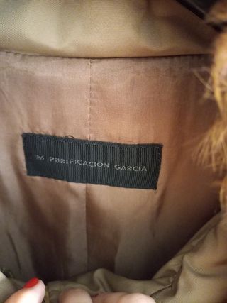Parka Purificación García Talla 38 M Beige