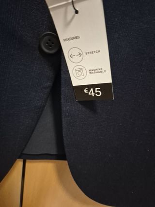 Chaqueta de vestir azul elegante Slim fit