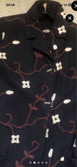 Abrigo de paño talla M