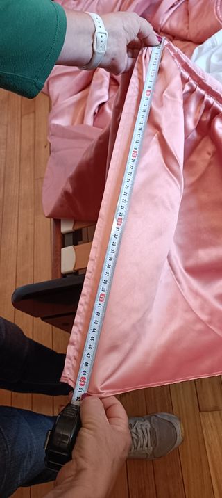 Edredón rosa satinado