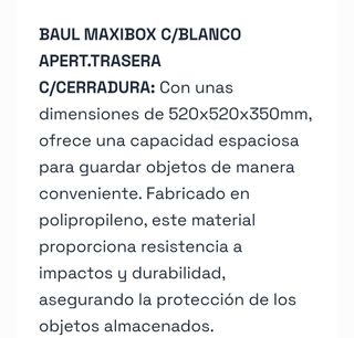 Baúl Puig Mega 100L Blanco