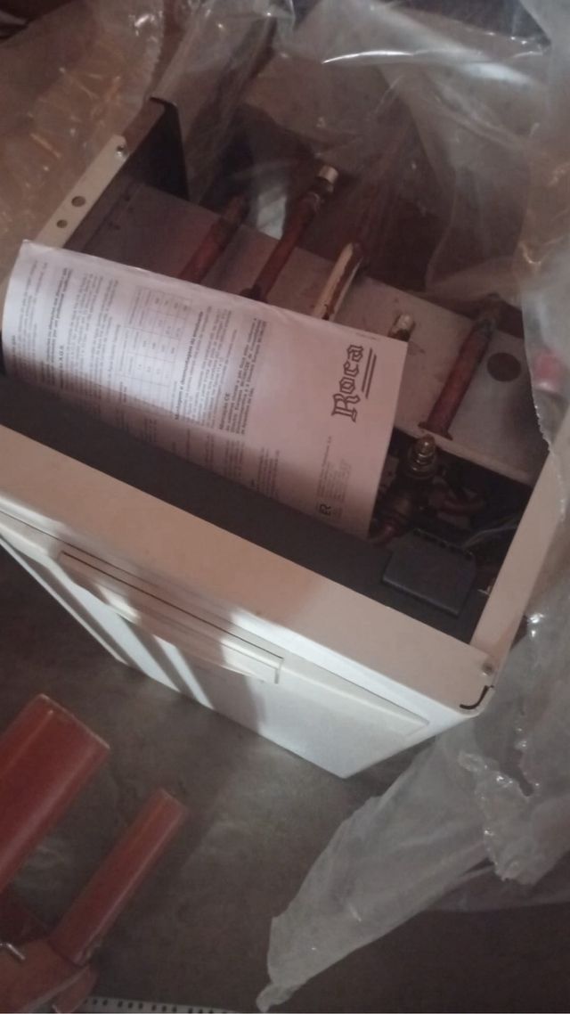 Caldera de gas Roca blanco