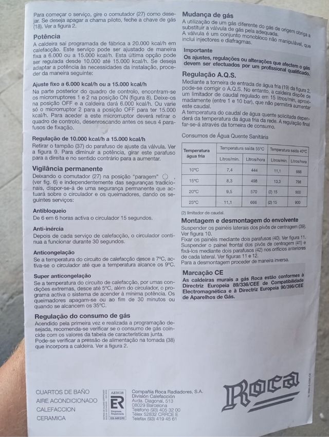 Caldera de gas Roca blanco