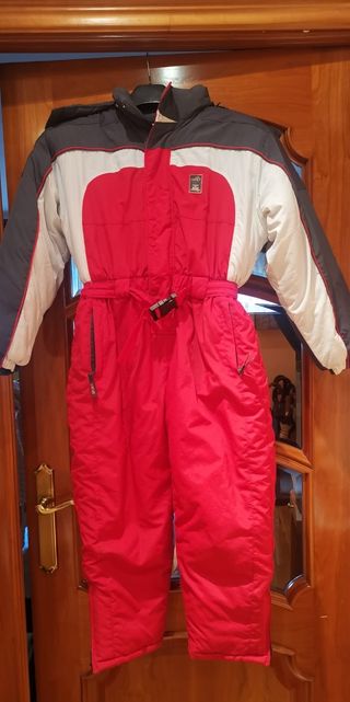 Mono de esquí infantil rojo y blanco