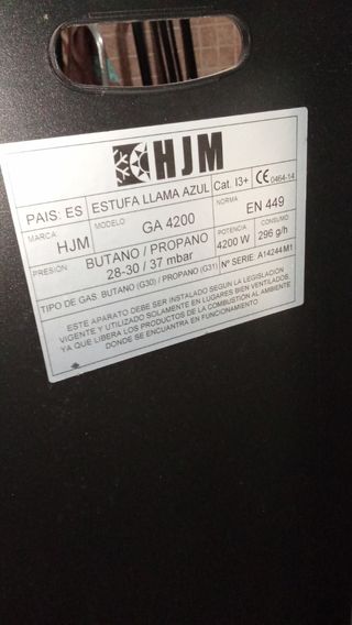 Estufa de metal negra