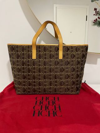 Bolso Tote Shopping CH Marrón y dorado