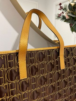 Bolso Tote Shopping CH Marrón y dorado