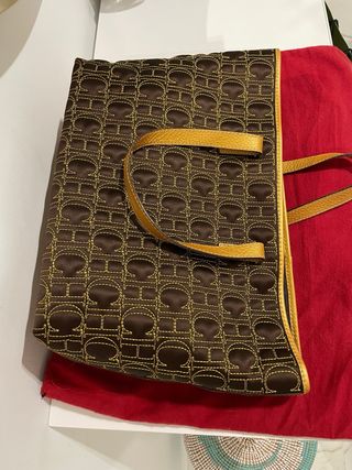 Bolso Tote Shopping CH Marrón y dorado
